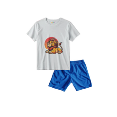 Golden Lion Cub White Shirt + Blue Shorts Bundle