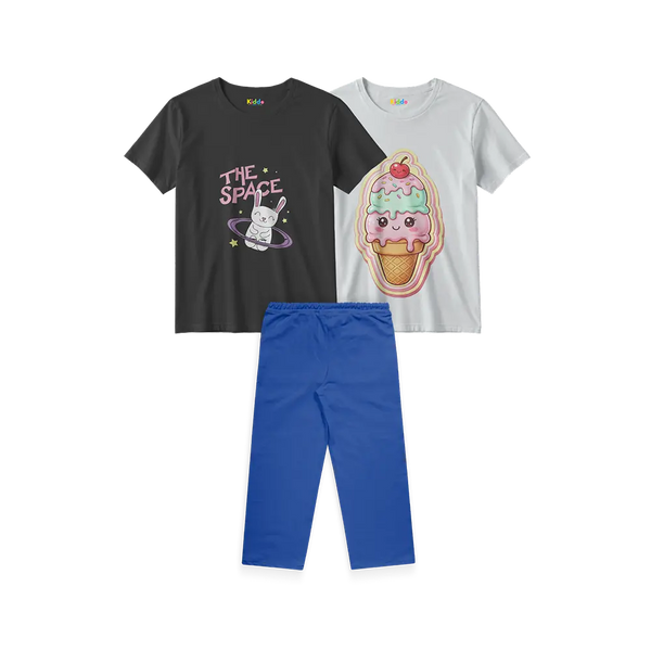 Space Bunny and Ice Cream + Blue Trouser Bundle