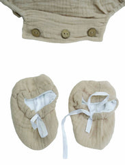 '-  Infant Cream Cotton Outfit – Soft & Comfortable Everyday Wear -  Kiddo Retail -  Infant Cream Cotton Outfit – Soft & Comfortable Everyday Wear -  Kiddo Retail