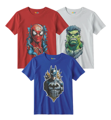 Spider-Man, Hulk and Batman 3-Shirt Bundle