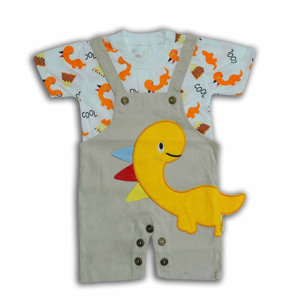 Kids Dinosaur Print Cotton Outfit – Fun Everyday Wear