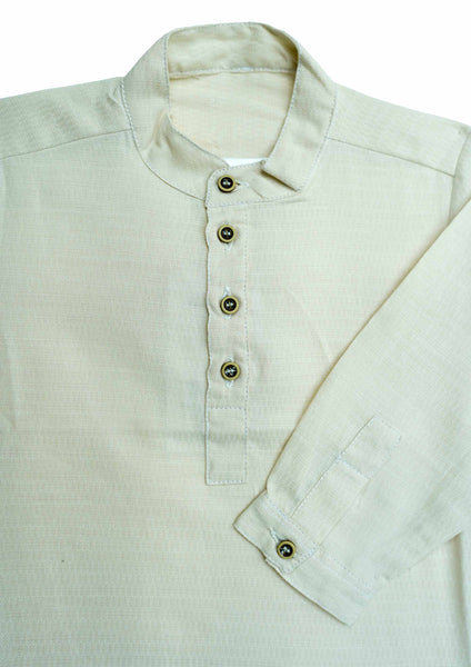 -  Kids Beige Cotton Shirt – Soft & Comfortable Everyday Wear -  Kiddo Retail