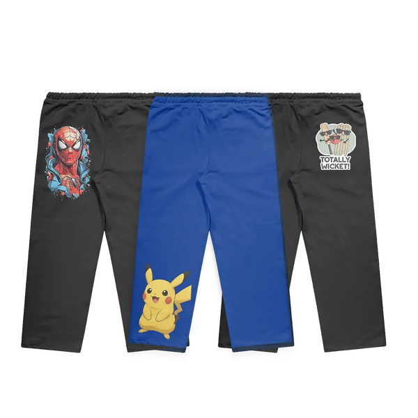 Spider-Man, Pikachu and Totally Wicket 3-Trousers Bundle