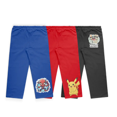 Spider-Man, Pikachu and Totally Wicket 3-Trousers Bundle