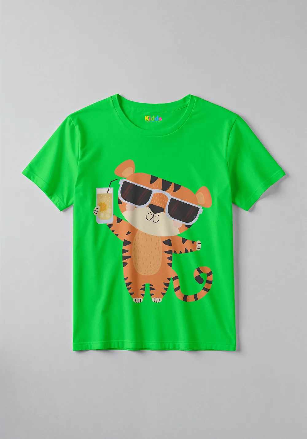 Cool Tiger Glasses Kids Cartoon Tee - Image 7