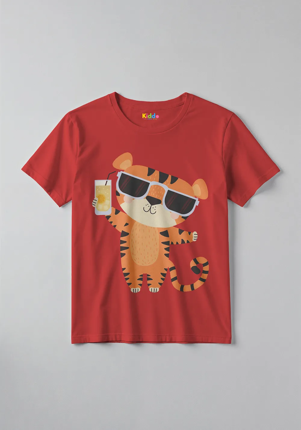 Cool Tiger Glasses Kids Cartoon Tee - Image 3