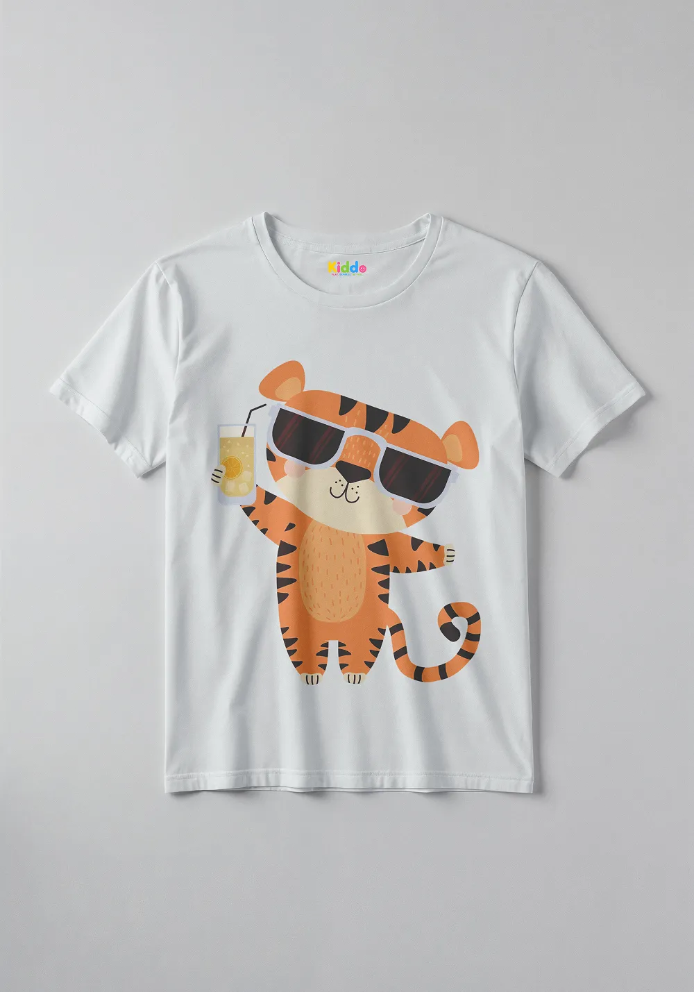 Cool Tiger Glasses Kids Cartoon Tee - Image 2