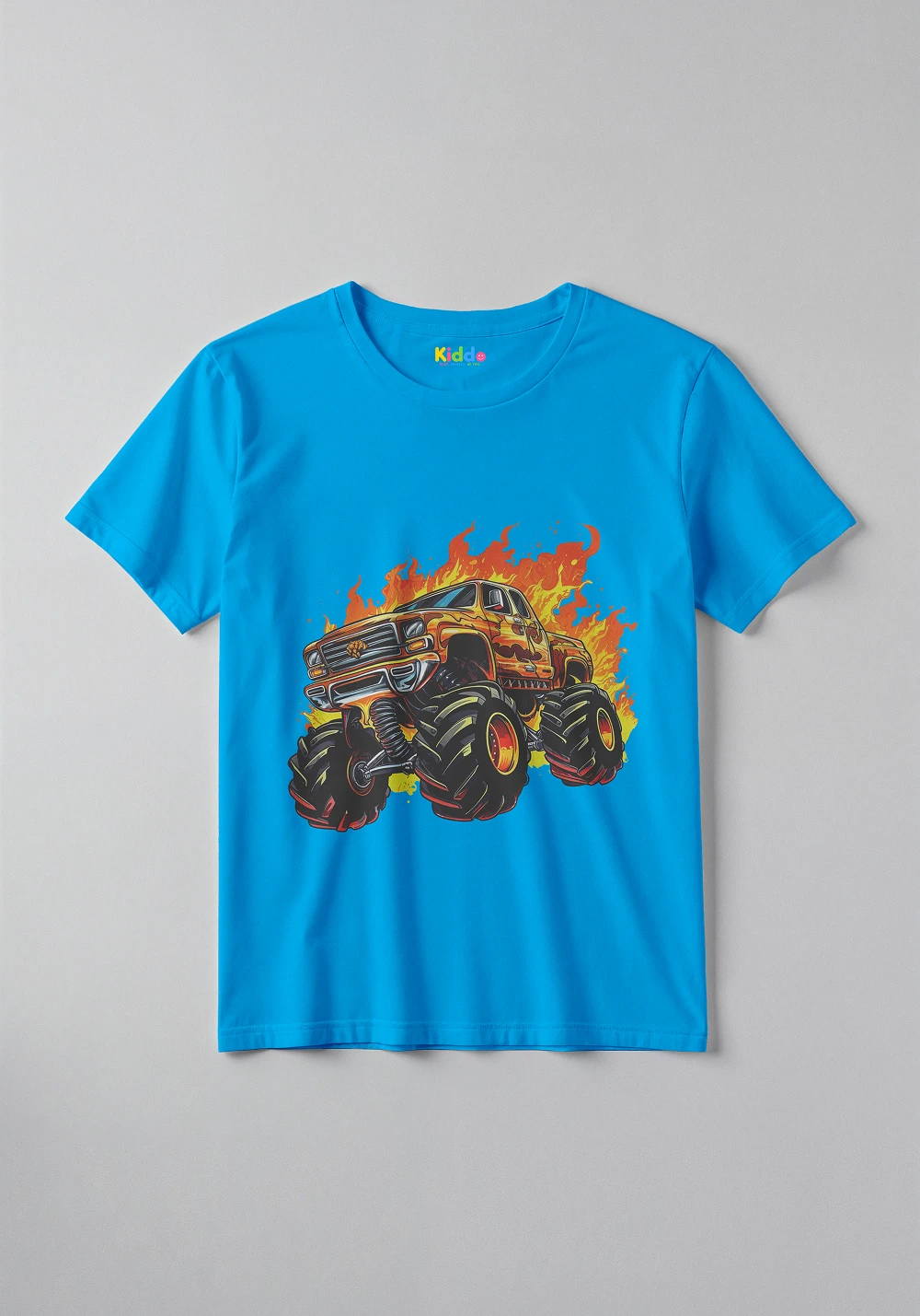 Big Truck Vehicle Kids Cartoon Tee – Fun Graphic T-Shirt for Boys & Girls