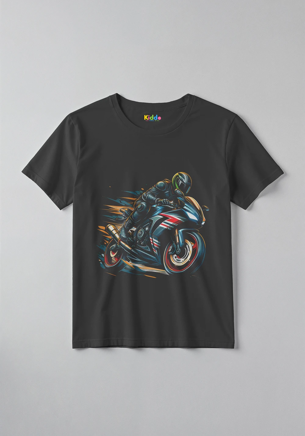 Speed Bike Kids Graphic Tee for Boys and Girls