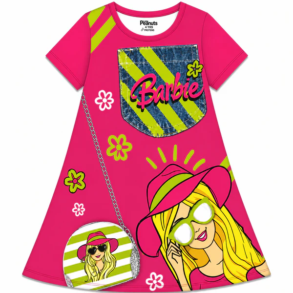 DIGITAL GIRL'S FROCK - BARBIE SUNSHINE POCKET