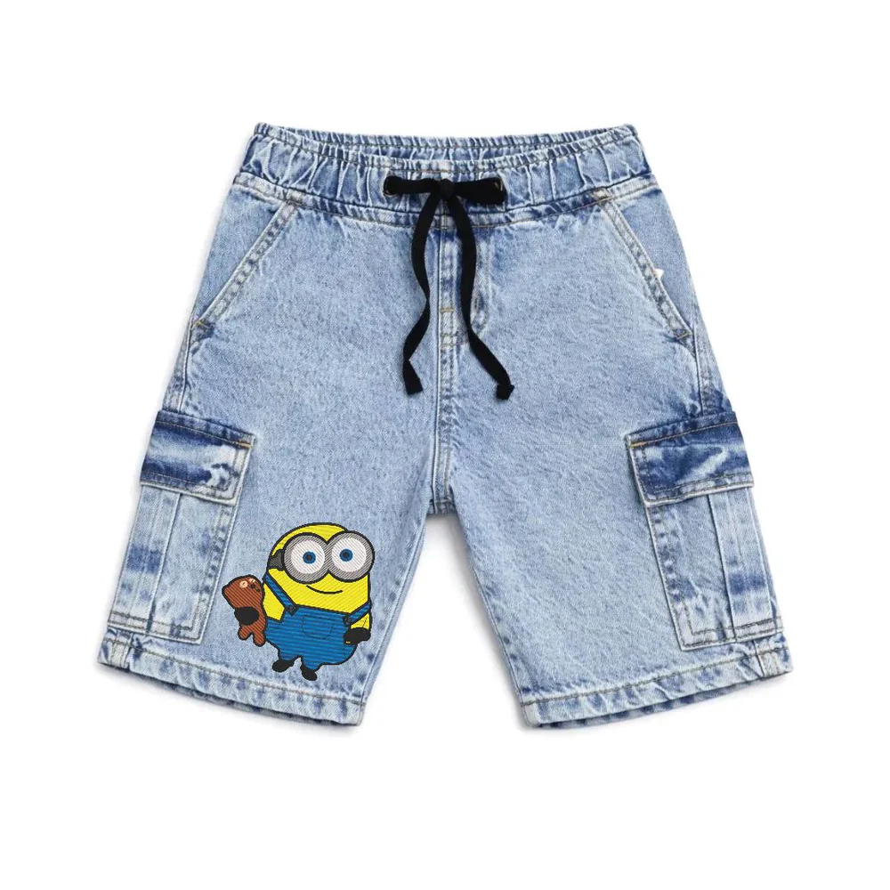 MINION WITH TEDDY - DENIM SHORTS