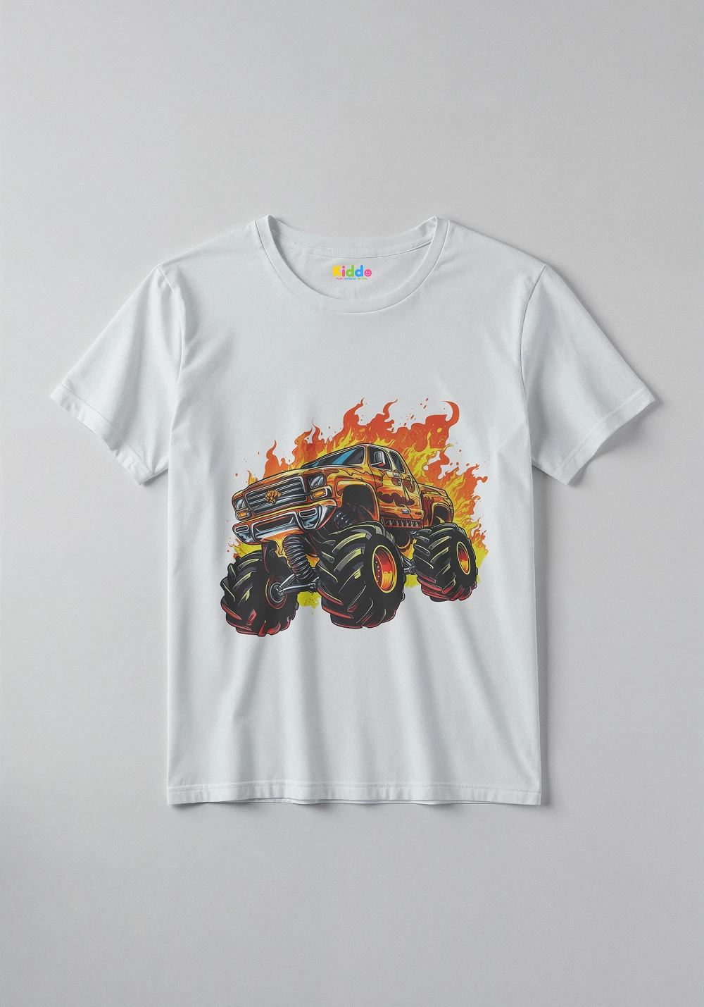 Big Truck Vehicle Kids Cartoon Tee – Fun Graphic T-Shirt for Boys & Girls
