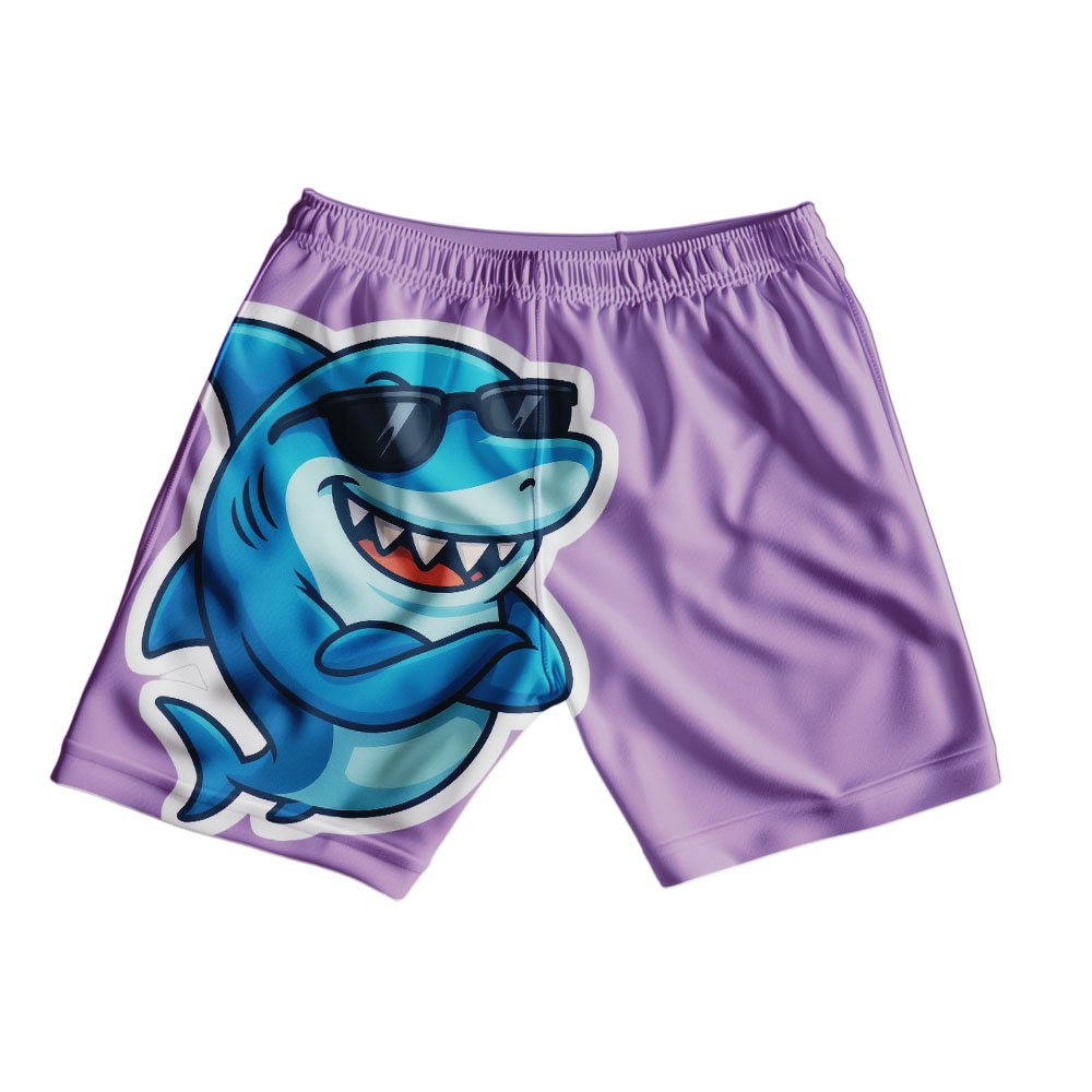 Shark Shorts for Kids – Ocean Adventure Graphic Cotton Shorts - Image 6