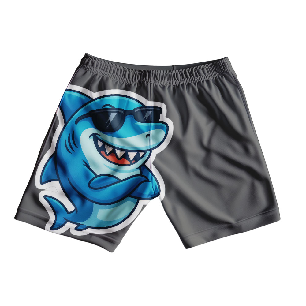 Shark Shorts for Kids – Ocean Adventure Graphic Cotton Shorts - Image 4