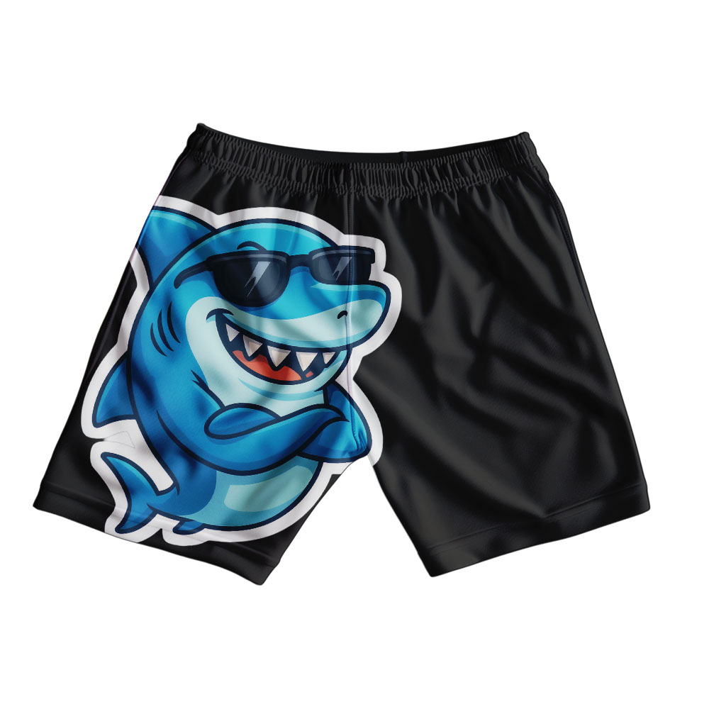 Shark Shorts for Kids – Ocean Adventure Graphic Cotton Shorts - Image 3