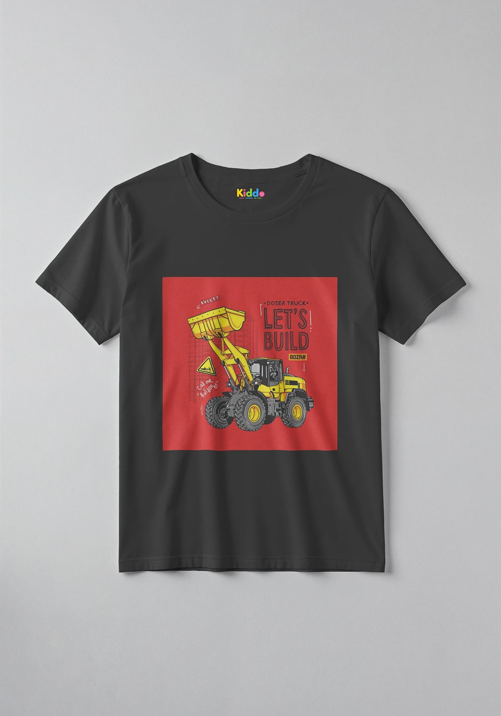 Little Builder Dozer Tee – Kids Construction Graphic T-Shirt