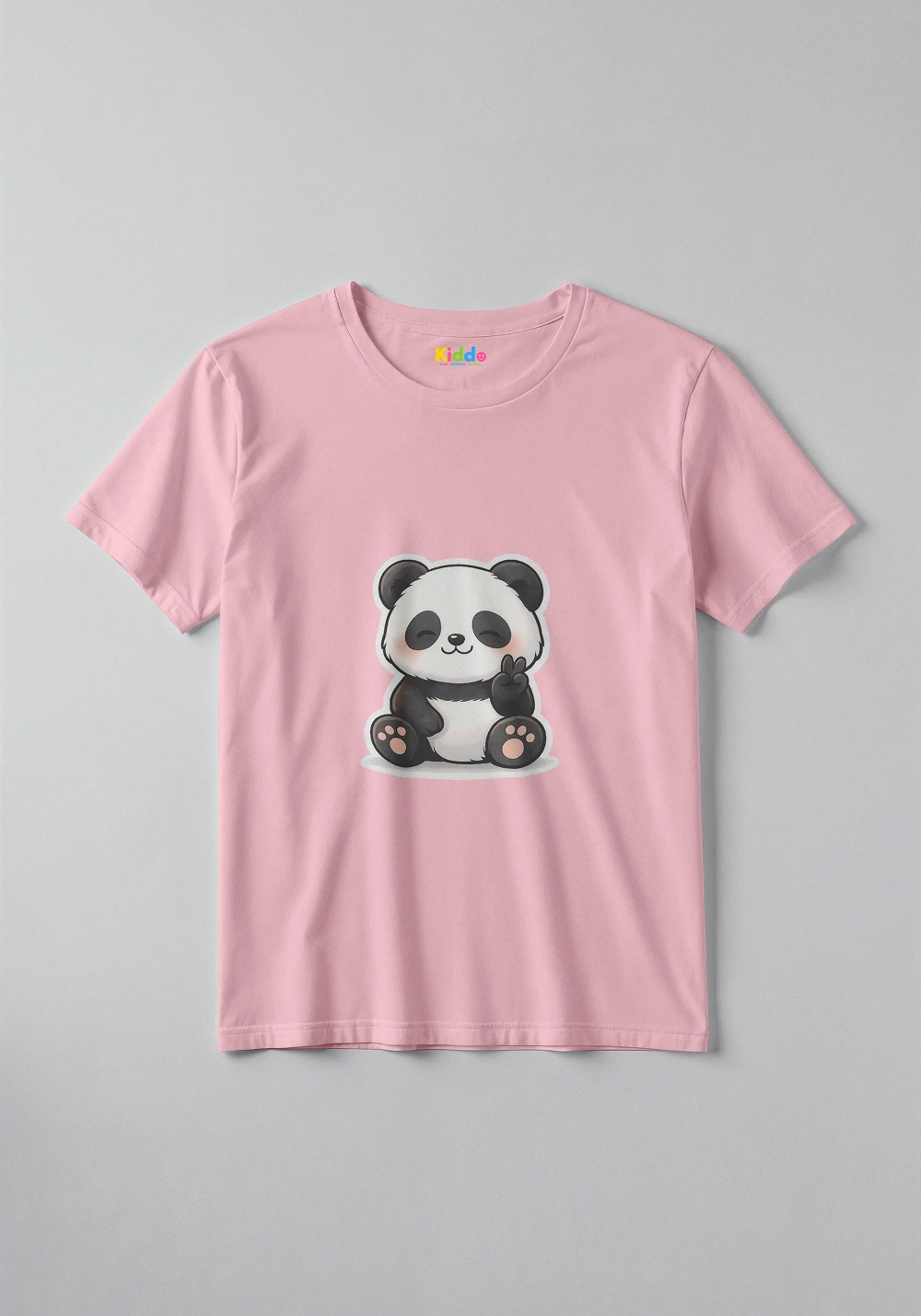 Happy Panda Cartoon Tee – Cute Animal Graphic T-Shirt for Kids