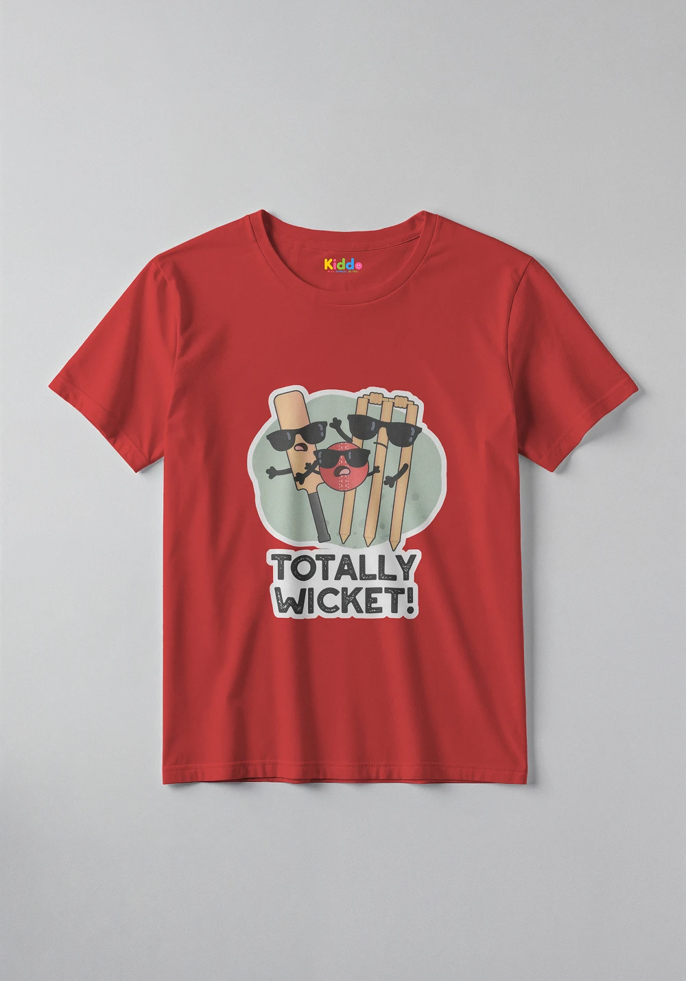 Total Wicket Cricket Kids Graphic T-Shirt – Cricket Sports Tee for Boys & Girls