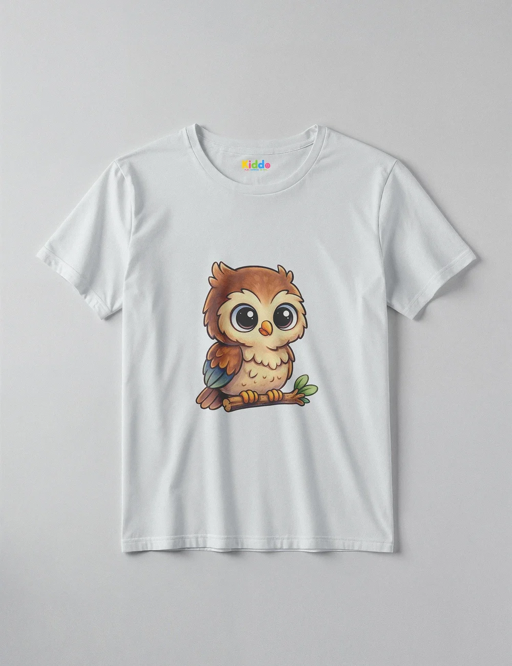 Wise Owl Cartoon Kids Graphic T-Shirt – Cute Animal Learning Tee for Boys & Girls