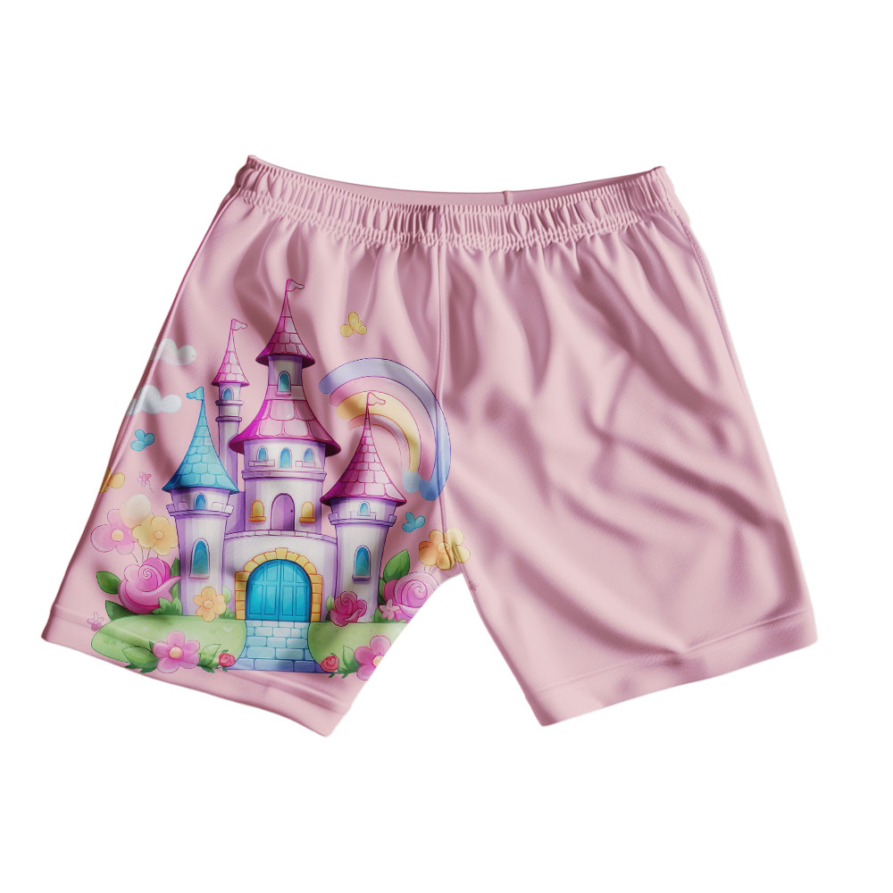 Castle Kids Shorts – Fantasy Castle Graphic Cotton Shorts
