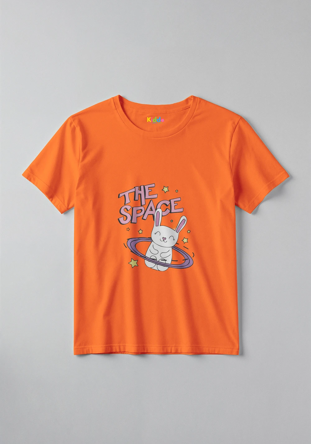 Space Bunny Cartoon Kids Graphic T-Shirt – Cute Galaxy Animal Tee for Boys & Girls