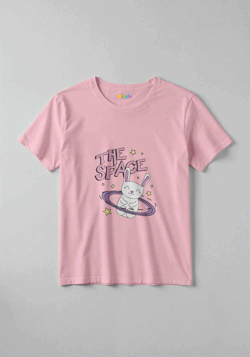 Space Bunny Cartoon Kids Graphic T-Shirt – Cute Galaxy Animal Tee for Boys & Girls - Image 4