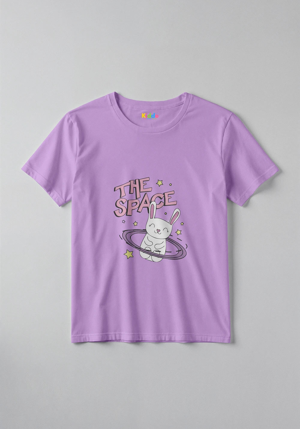 Space Bunny Cartoon Kids Graphic T-Shirt – Cute Galaxy Animal Tee for Boys & Girls - Image 3