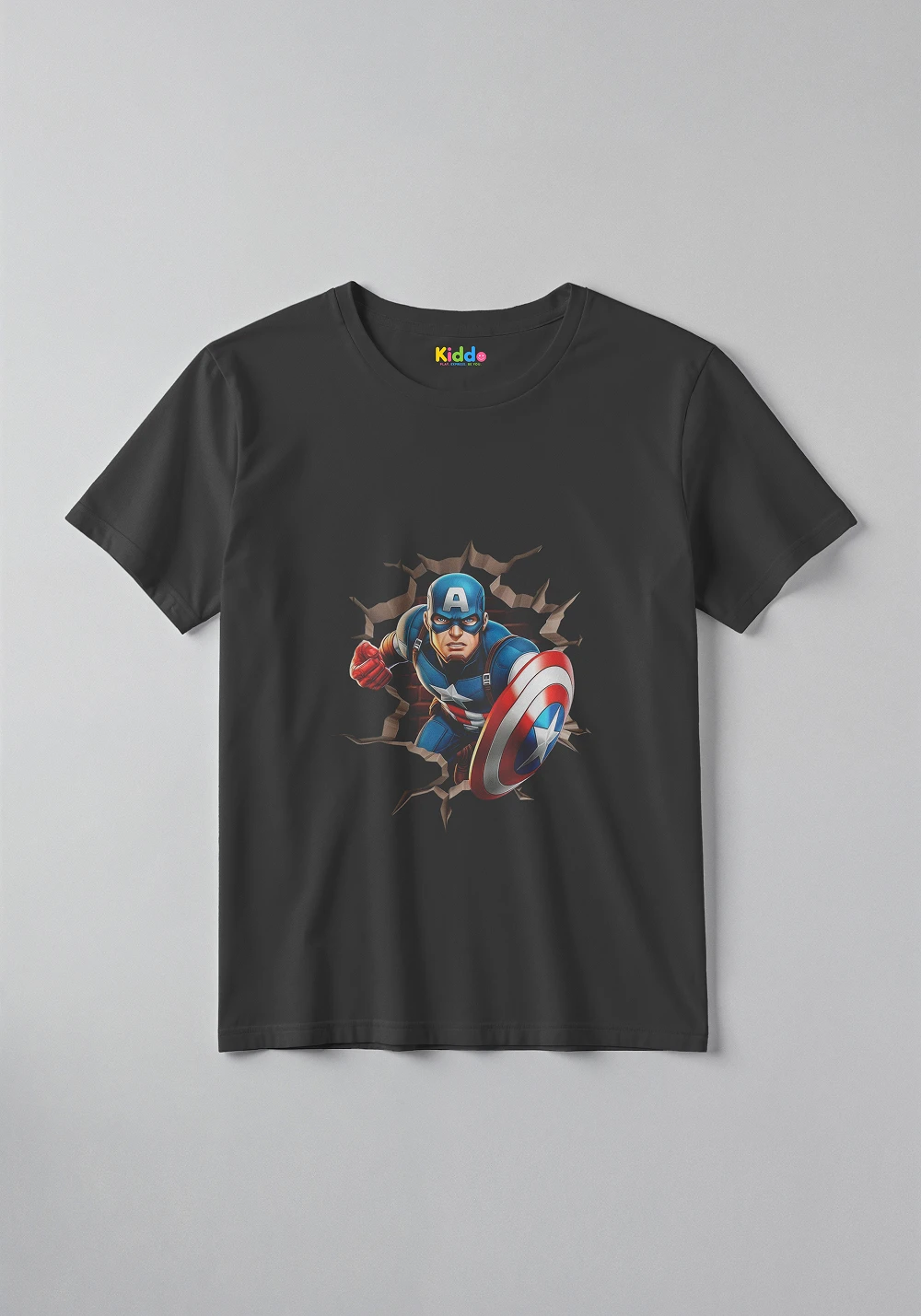 Captain America Hero Kids Graphic T-Shirt – Superhero Marvel Style Tee for Boys & Girls - Image 8