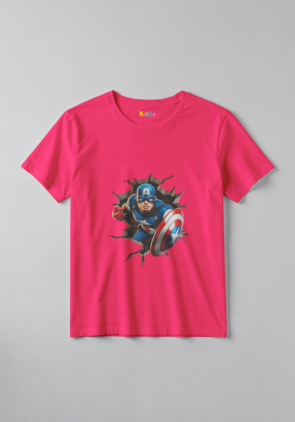 Captain America Hero Kids Graphic T-Shirt – Superhero Marvel Style Tee for Boys & Girls - Image 4