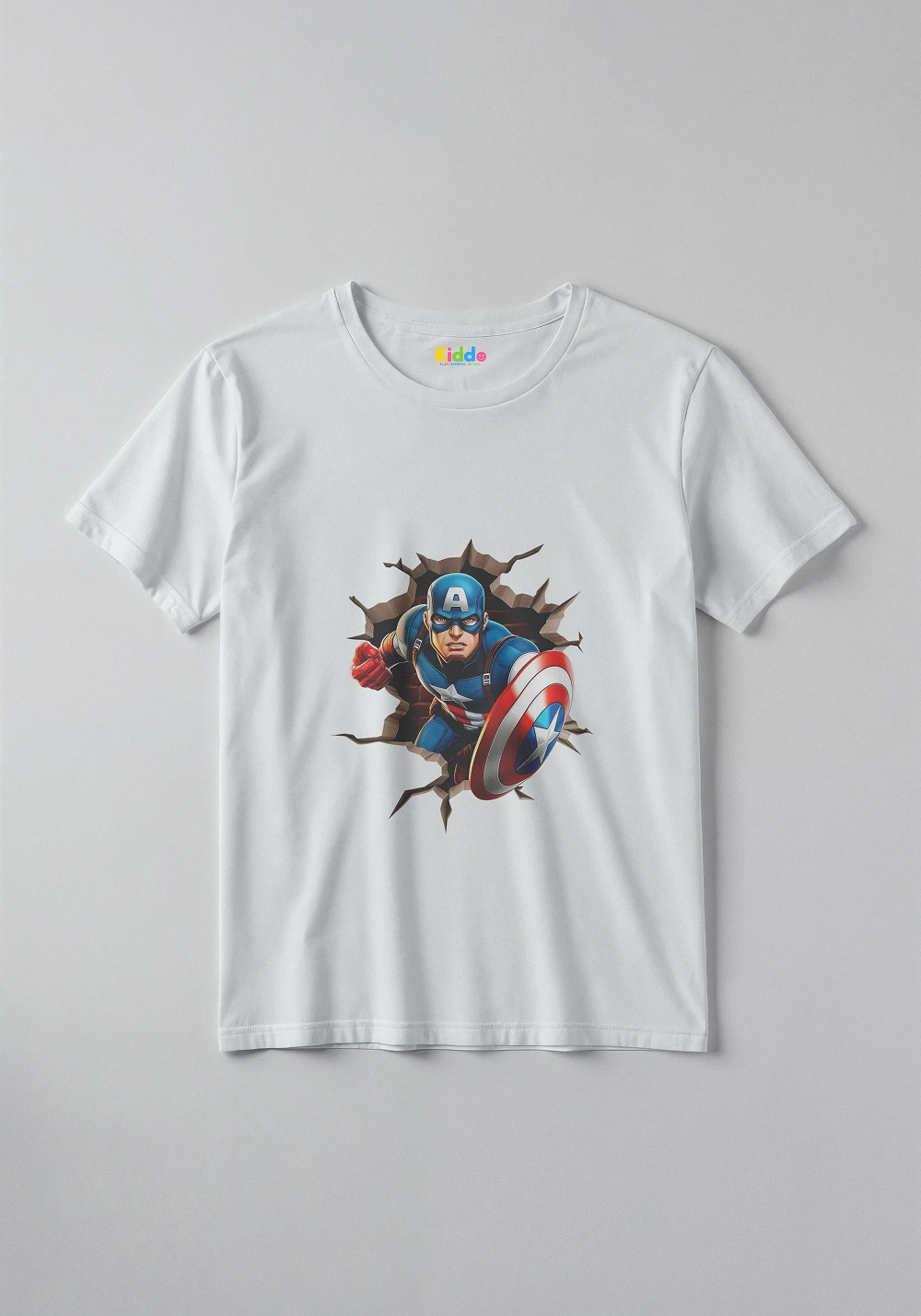 Captain America Hero Kids Graphic T-Shirt – Superhero Marvel Style Tee for Boys & Girls - Image 3