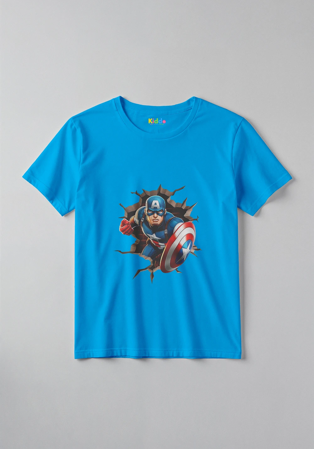 Captain America Hero Kids Graphic T-Shirt – Superhero Marvel Style Tee for Boys & Girls - Image 2
