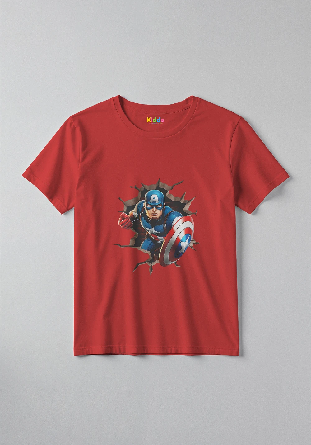 Captain America Hero Kids Graphic T-Shirt – Superhero Marvel Style Tee for Boys & Girls - Image 5