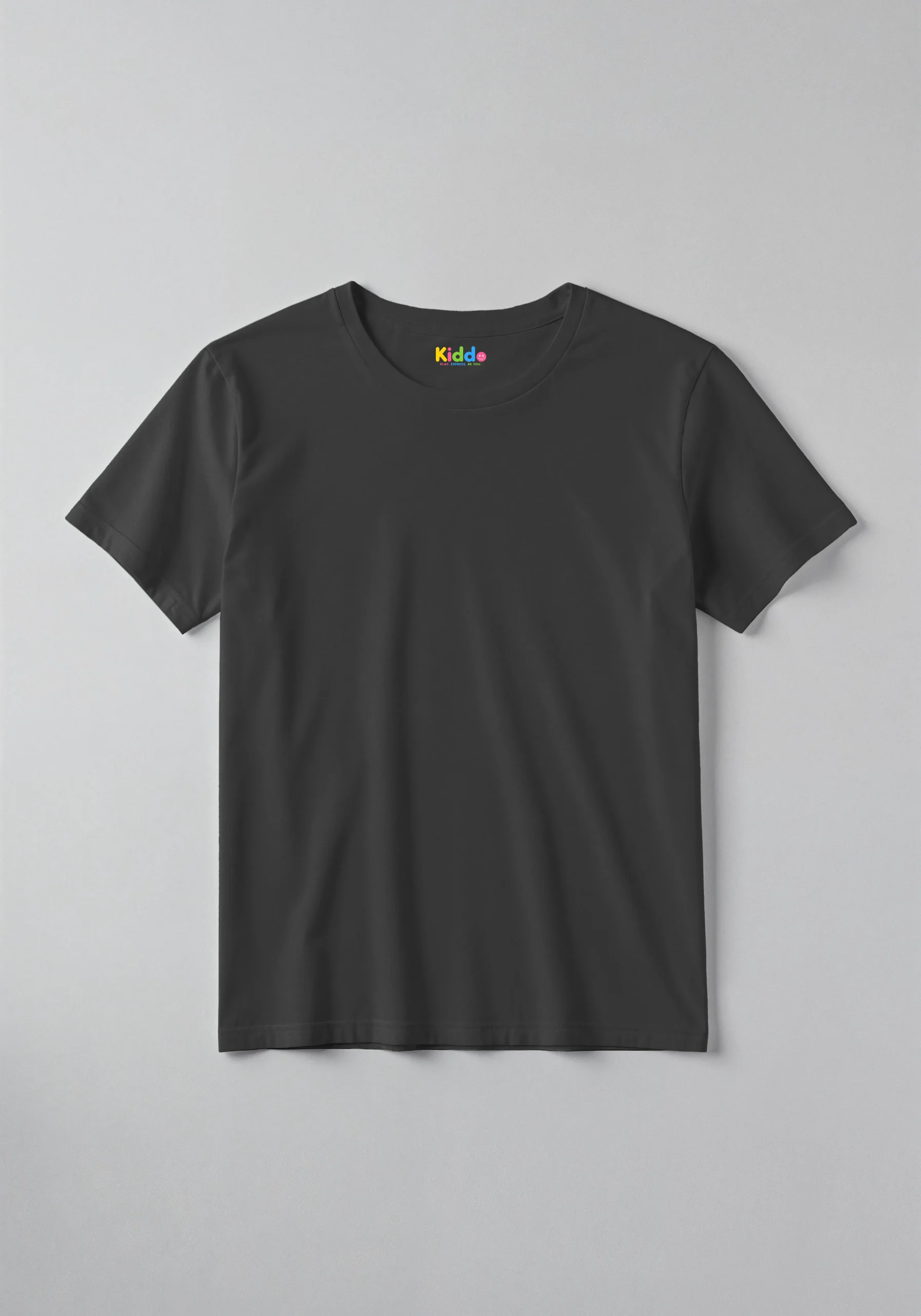 Plain Kids T-Shirt – Solid Black
