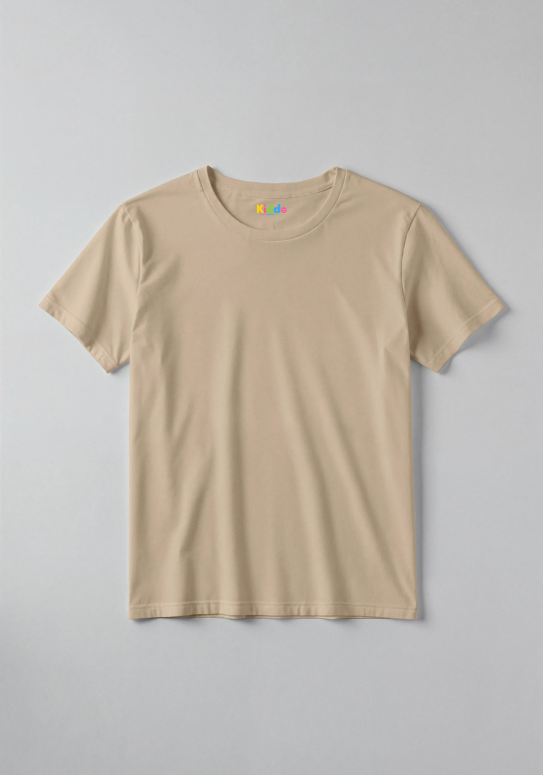 Plain Kids T-Shirt – Solid Beige