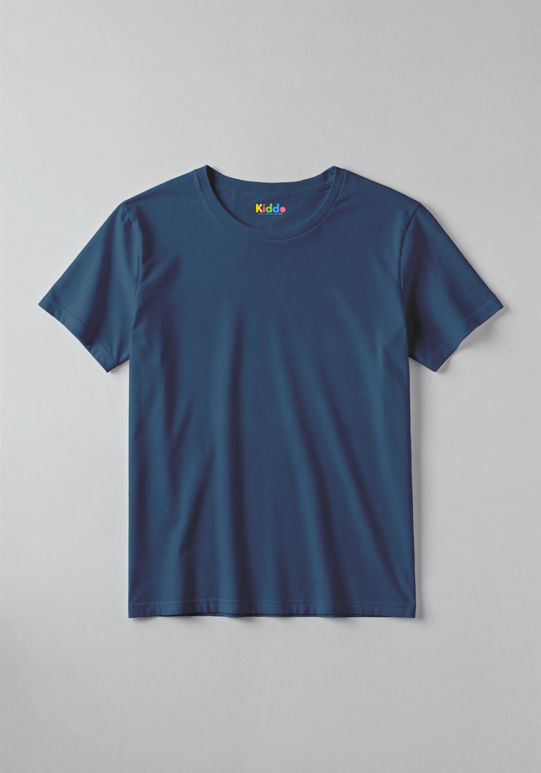 Plain Kids T-Shirt – Solid Navy Blue