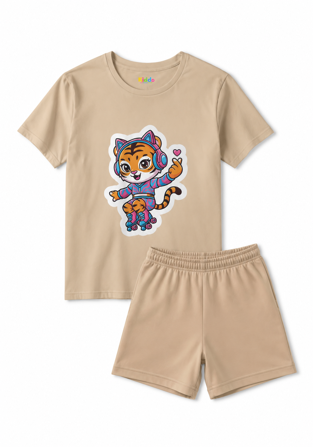 Kids Tiger Roller Skates Shorts Set