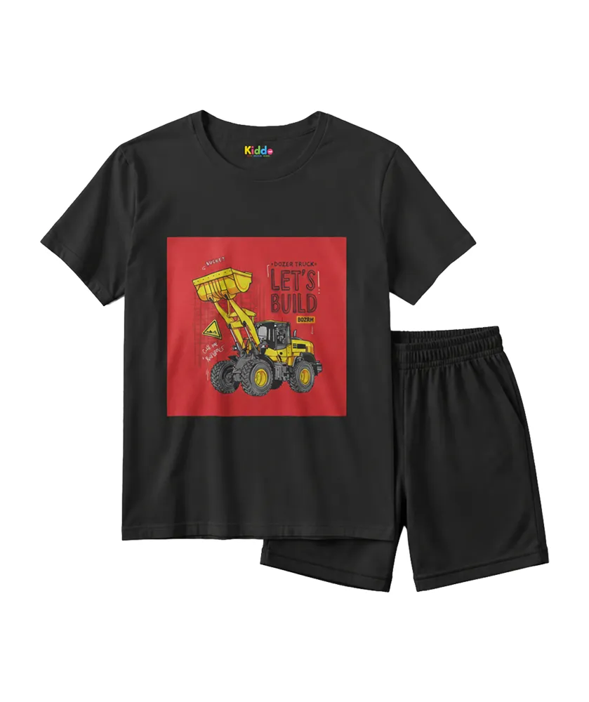 Black Let’s Build Kids T-Shirt & Shorts Set