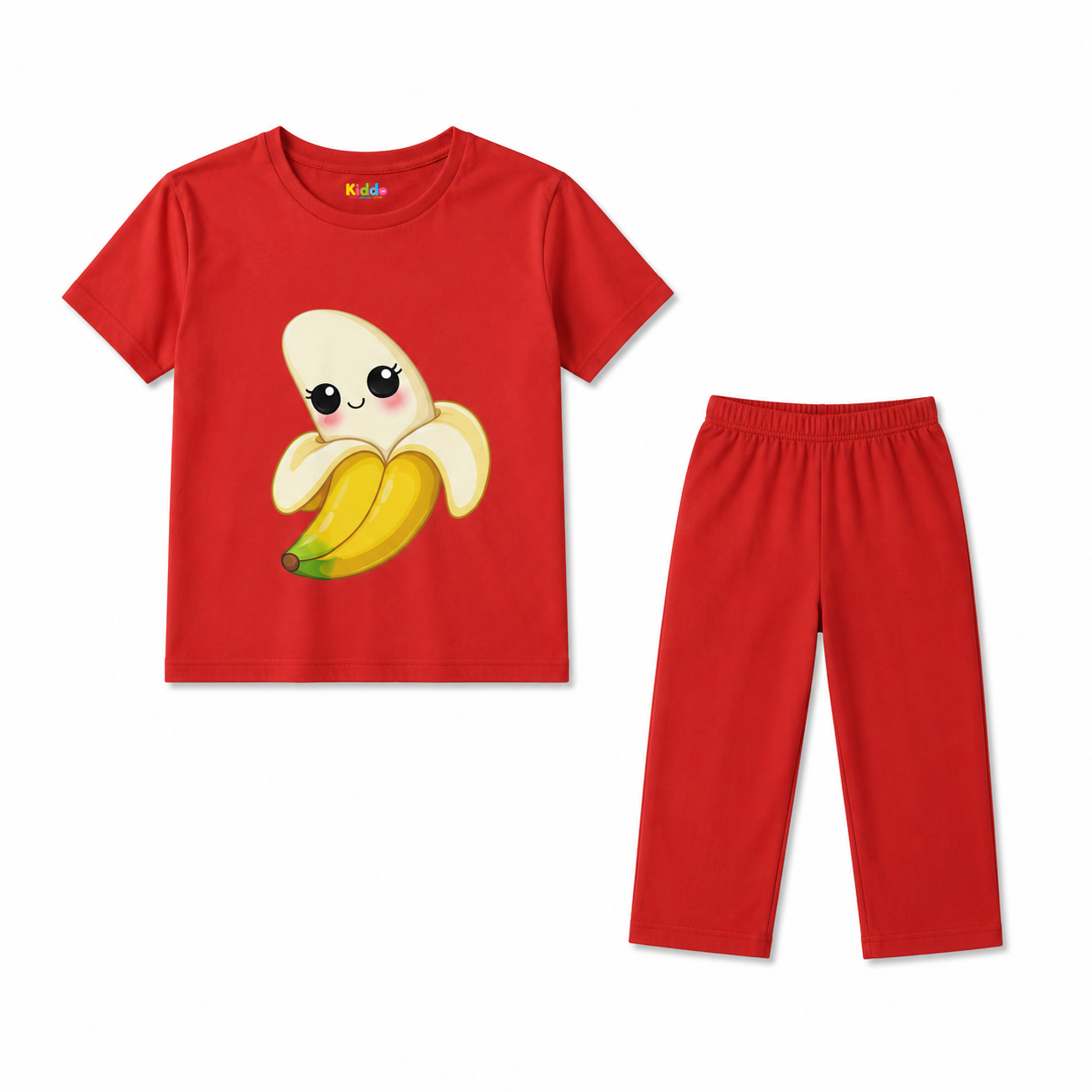Kids Red Banana Pajama Set