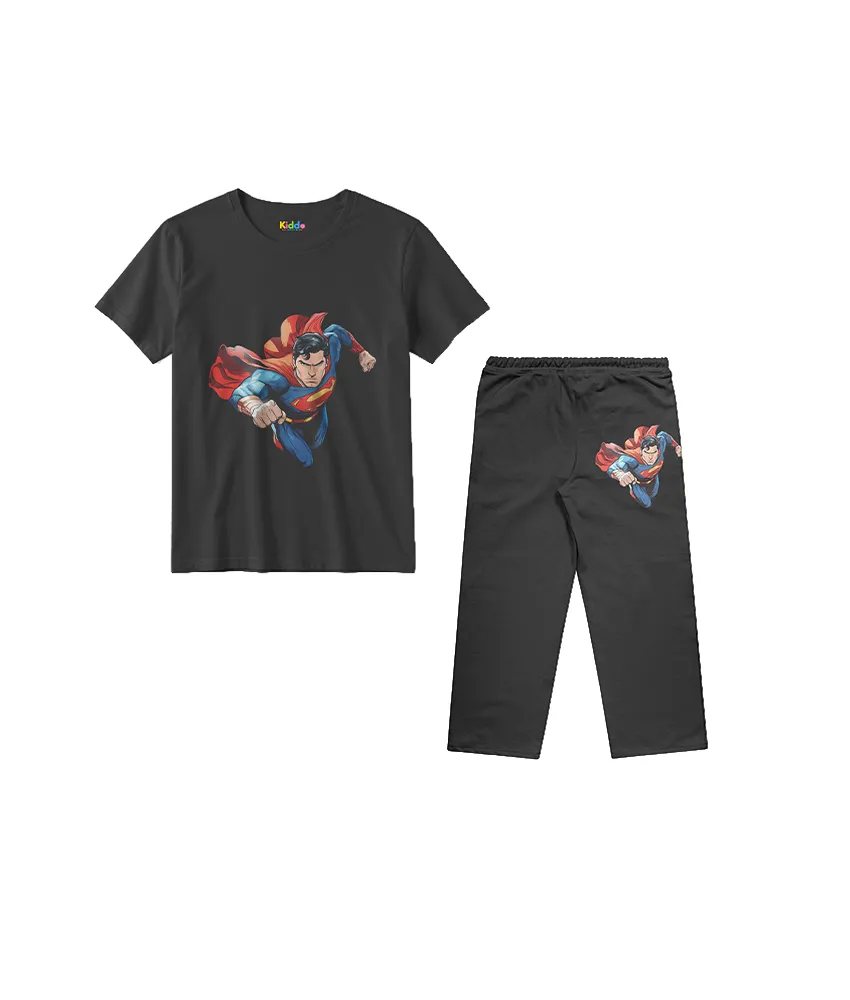 Kids Monster Truck Print T-Shirt & Trouser Set