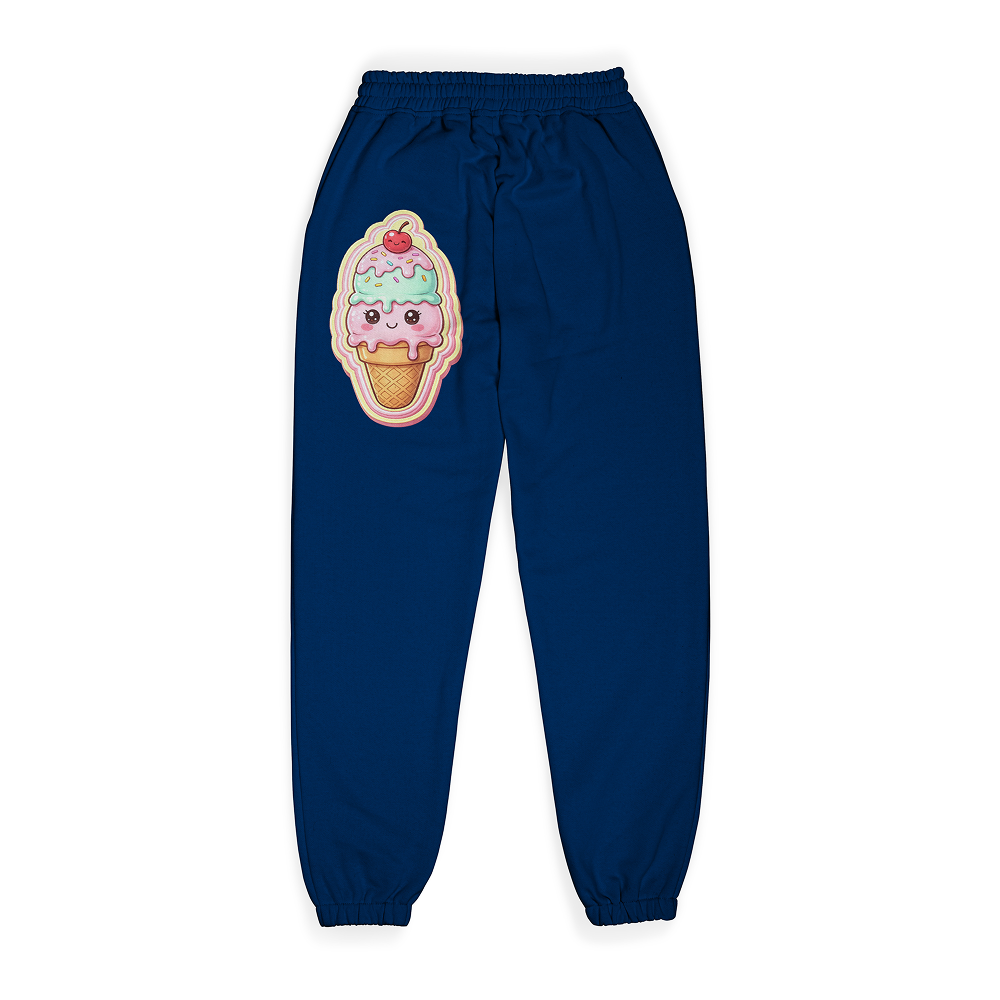 Girls Ice Cream Print Jogger Pants