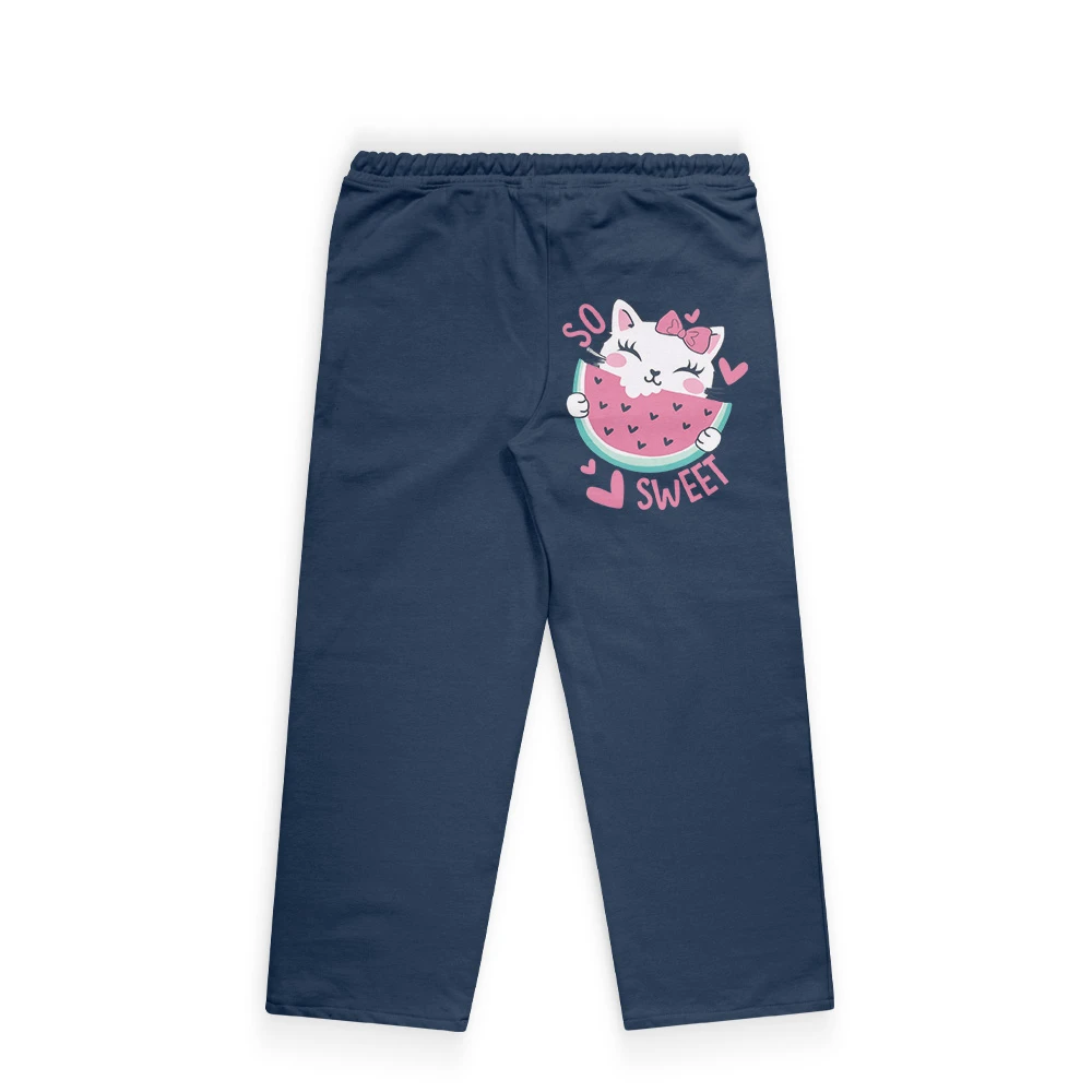 Cat Trousers for Kids – Cute Cat Graphic Cotton Trousers - Image 5