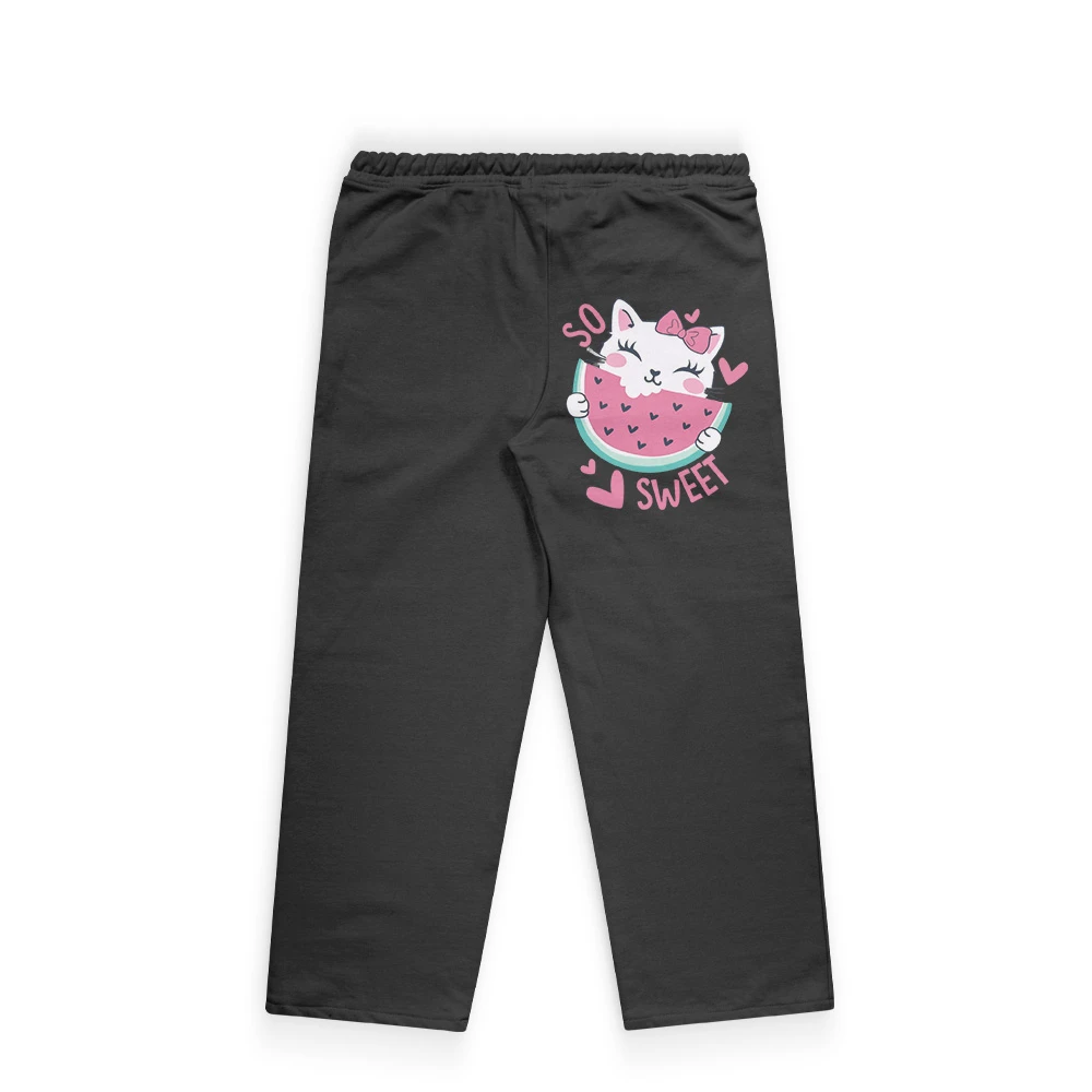 Cat Trousers for Kids – Cute Cat Graphic Cotton Trousers - Image 3