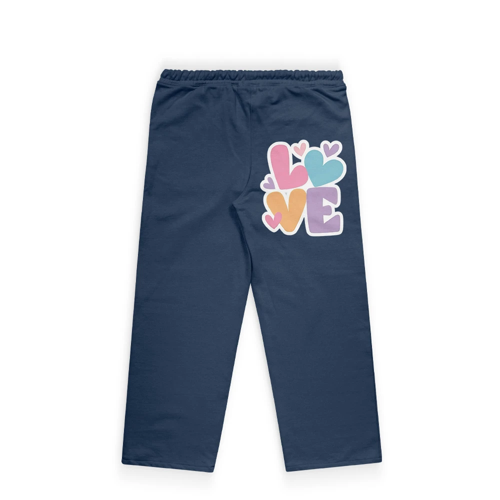 Love Trousers for Kids – Heart Graphic Cotton Trousers
