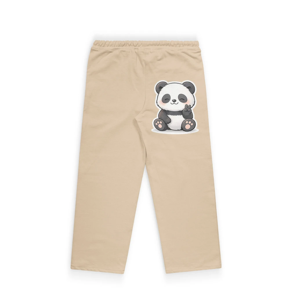 Panda Trousers for Kids – Cute Panda Graphic Cotton Trousers - Image 6