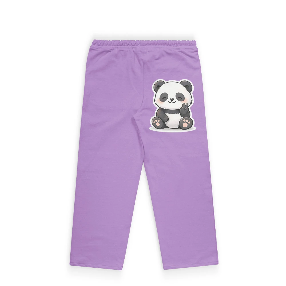 Panda Trousers for Kids – Cute Panda Graphic Cotton Trousers