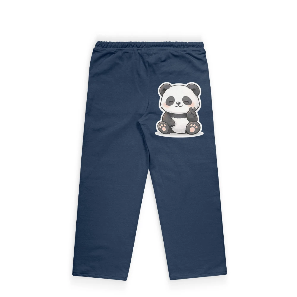 Panda Trousers for Kids – Cute Panda Graphic Cotton Trousers - Image 5